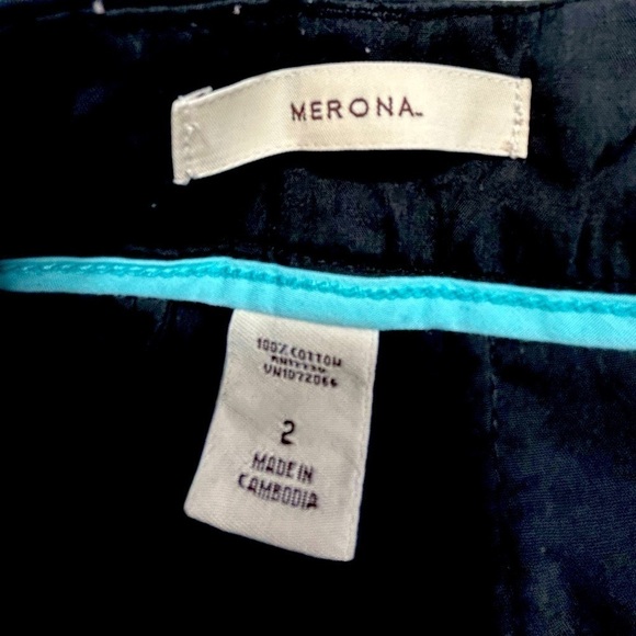 D15.7 Merona Bermuda shorts, black. Size 2 - Picture 3 of 4